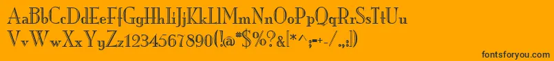 MonarchengravedRegular Font – Black Fonts on Orange Background