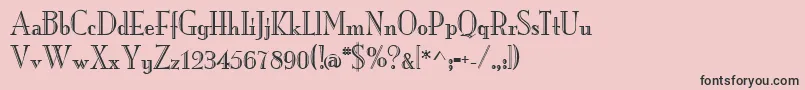 MonarchengravedRegular-fontti – mustat fontit vaaleanpunaisella taustalla