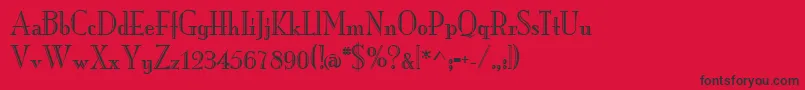 MonarchengravedRegular Font – Black Fonts on Red Background