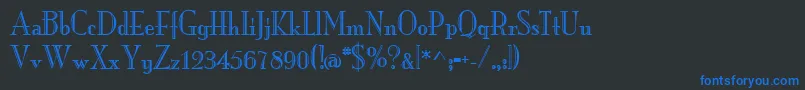 MonarchengravedRegular Font – Blue Fonts on Black Background