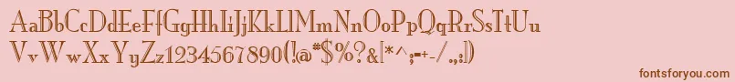 MonarchengravedRegular Font – Brown Fonts on Pink Background