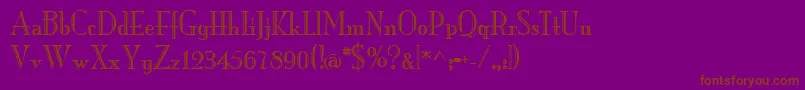 Шрифт MonarchengravedRegular – коричневые шрифты на фиолетовом фоне