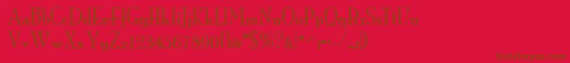 MonarchengravedRegular-fontti – ruskeat fontit punaisella taustalla