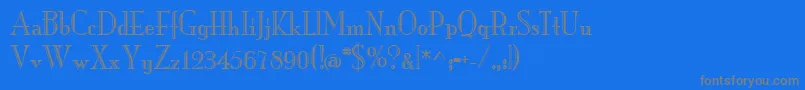 フォントMonarchengravedRegular – 青い背景に灰色の文字