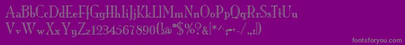 フォントMonarchengravedRegular – 紫の背景に灰色の文字