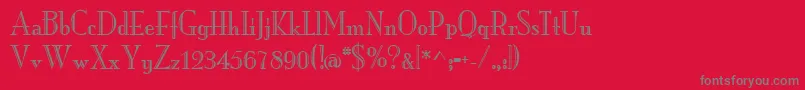 MonarchengravedRegular Font – Gray Fonts on Red Background