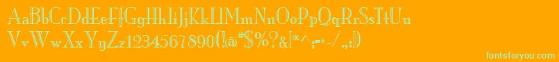 MonarchengravedRegular Font – Green Fonts on Orange Background