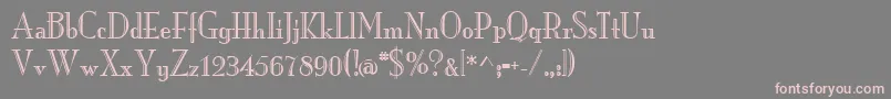 MonarchengravedRegular-fontti – vaaleanpunaiset fontit harmaalla taustalla