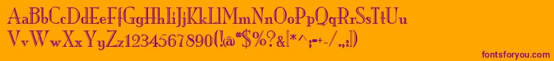 MonarchengravedRegular Font – Purple Fonts on Orange Background