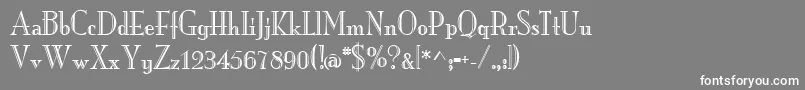MonarchengravedRegular Font – White Fonts on Gray Background