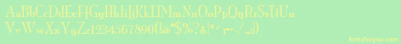 MonarchengravedRegular-fontti – keltaiset fontit vihreällä taustalla