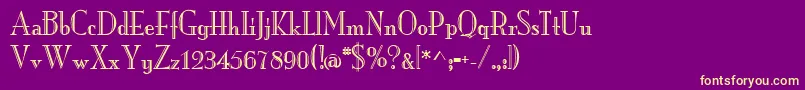 MonarchengravedRegular Font – Yellow Fonts on Purple Background