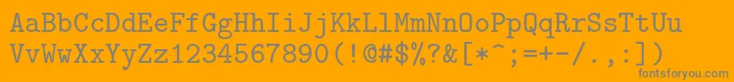 Lmmono9Regular Font – Gray Fonts on Orange Background