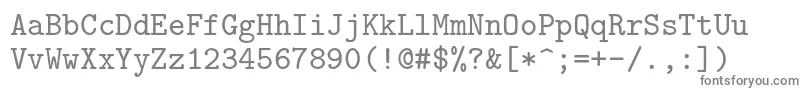 フォントLmmono9Regular – 灰色のフォント