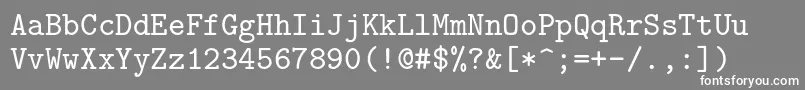 フォントLmmono9Regular – 灰色の背景に白い文字