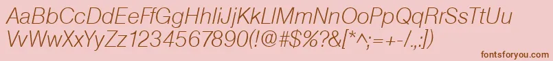 SanslhItalic Font – Brown Fonts on Pink Background