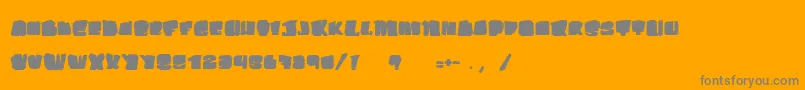 KosmoCat Font – Gray Fonts on Orange Background