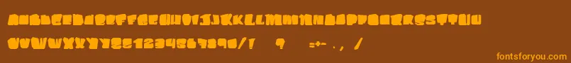 KosmoCat Font – Orange Fonts on Brown Background