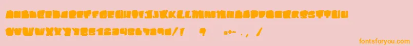 KosmoCat Font – Orange Fonts on Pink Background