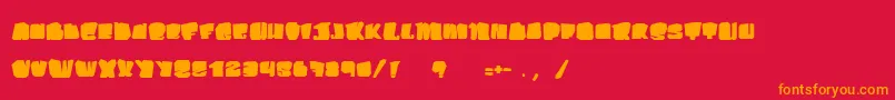 KosmoCat Font – Orange Fonts on Red Background