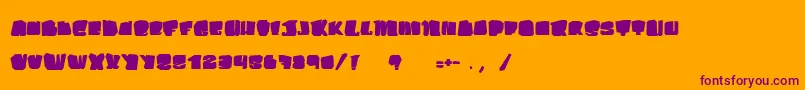 KosmoCat Font – Purple Fonts on Orange Background