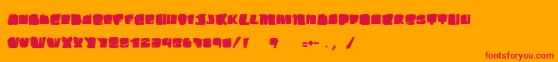 KosmoCat Font – Red Fonts on Orange Background