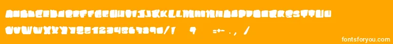 KosmoCat Font – White Fonts on Orange Background