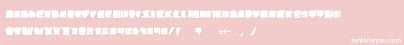 フォントKosmoCat – ピンクの背景に白い文字