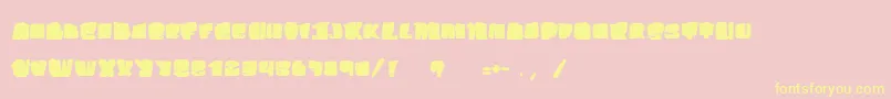 KosmoCat Font – Yellow Fonts on Pink Background