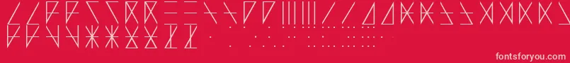 AdventureAlphabet Font – Pink Fonts on Red Background