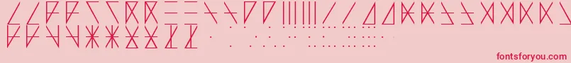 AdventureAlphabet-Schriftart – Rote Schriften auf rosa Hintergrund