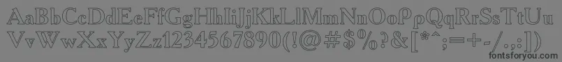 AcademyHo Font – Black Fonts on Gray Background