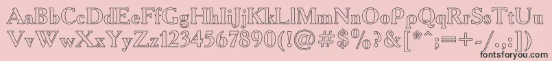 AcademyHo Font – Black Fonts on Pink Background