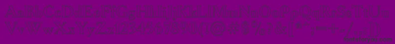 AcademyHo-Schriftart – Schwarze Schriften auf violettem Hintergrund