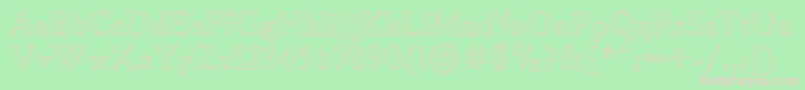 AcademyHo Font – Pink Fonts on Green Background
