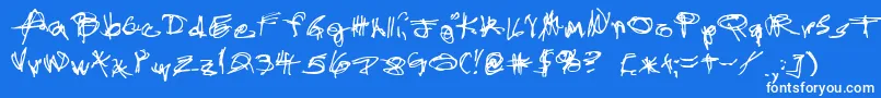 Kkadpass Font – White Fonts on Blue Background