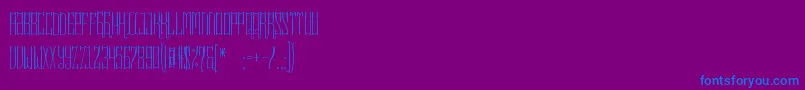 Kakawa Font – Blue Fonts on Purple Background