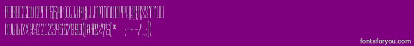 Fonte Kakawa – fontes verdes em um fundo violeta