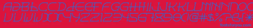 Fontcop ffy Font – Blue Fonts on Red Background