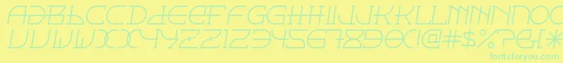 Fontcop ffy Font – Green Fonts on Yellow Background