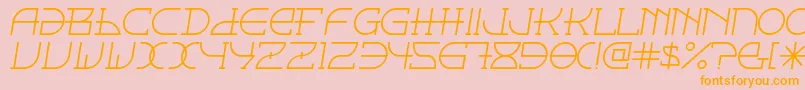 Fontcop ffy Font – Orange Fonts on Pink Background
