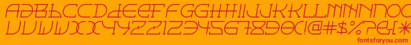 Fontcop ffy Font – Red Fonts on Orange Background