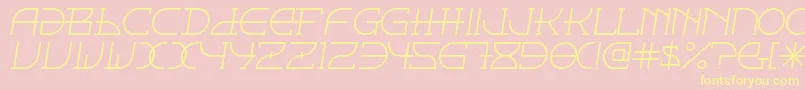 Fontcop ffy Font – Yellow Fonts on Pink Background