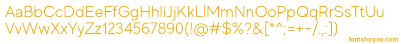 MadeEvolveSansLightPersonalUse Font – Orange Fonts on White Background