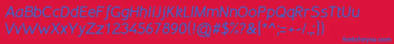 Шрифт Inprimis56italicV126free – синие шрифты на красном фоне