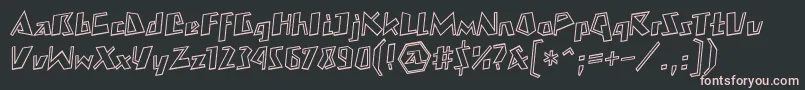 Mateooutlineboldll Font – Pink Fonts on Black Background