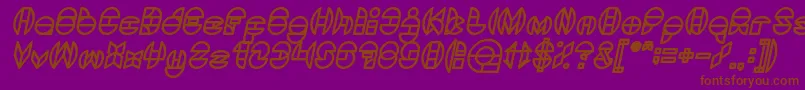 DragonFlyBoldItalic Font – Brown Fonts on Purple Background