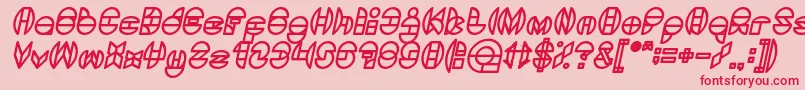 フォントDragonFlyBoldItalic – ピンクの背景に赤い文字