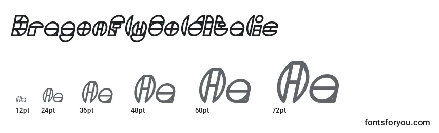 DragonFlyBoldItalic Font Sizes