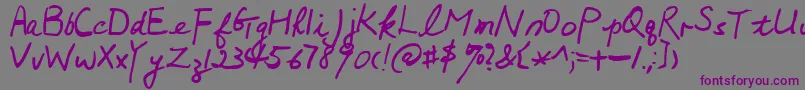 Шрифт Mumsies – фиолетовые шрифты на сером фоне